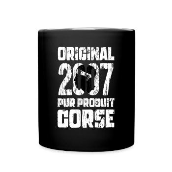 18. Geburtstag - Original - 2007 - Korsika - Tasse einfarbig - Schwarz - Vorne