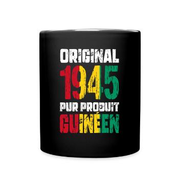 Anniversaire 80 ans - Original 1945 - Guinéen - Mug uni - noir - Devant