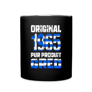 60. Geburtstag - Original 1965 - Griechisch - Tasse einfarbig - Schwarz - Vorne