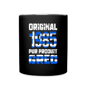 40 Jahre Jubiläum - Original 1985 - Griechisch - Tasse einfarbig - Schwarz - Vorne
