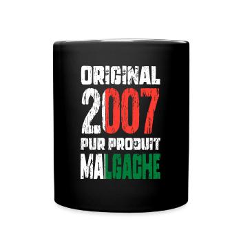 Anniversaire 18 ans - Original 2007 - Malgache - Mug uni - noir - Devant