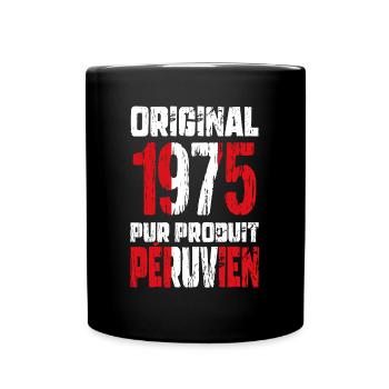 50. Jubiläum - Original 1975 - Peruanisch - Tasse einfarbig - Schwarz - Vorne