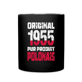 70. Geburtstag - Original 1955 - Polnisch - Tasse einfarbig - Schwarz - Vorne