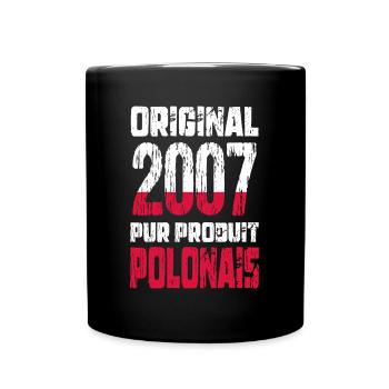 18. Geburtstag - Original 2007 - Polnisch - Tasse einfarbig - Schwarz - Vorne