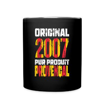 Anniversaire 18 ans - Original 2007 - Provençal - Mug uni - noir - Devant