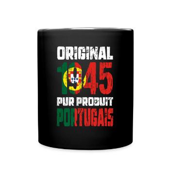 Anniversaire 80 ans - Original 1945 - Portugais - Mug uni - noir - Devant