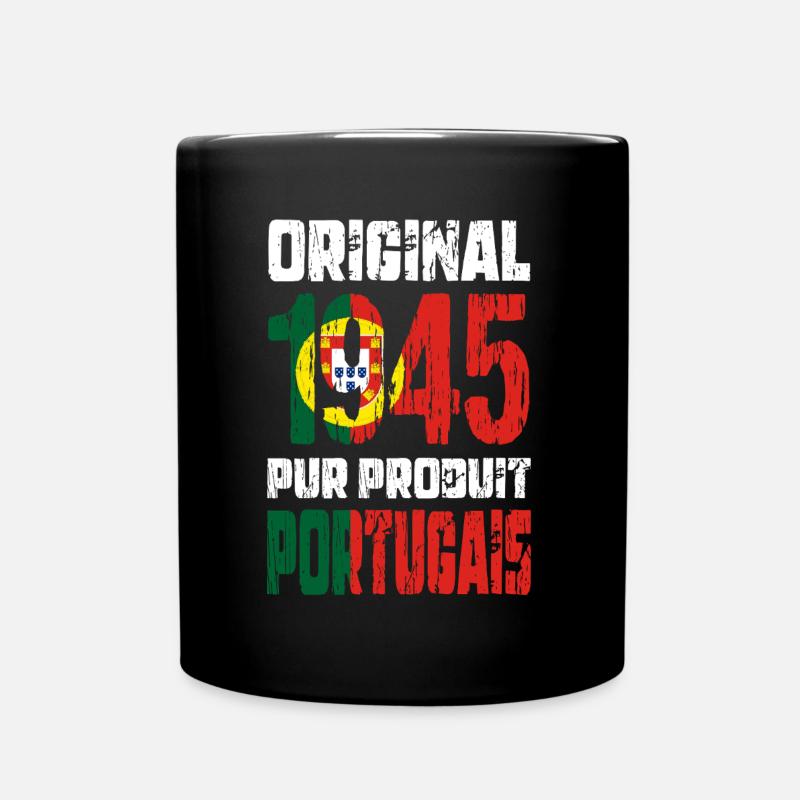 Anniversaire 80 ans - Original 1945 - Portugais - Mug uni - noir
