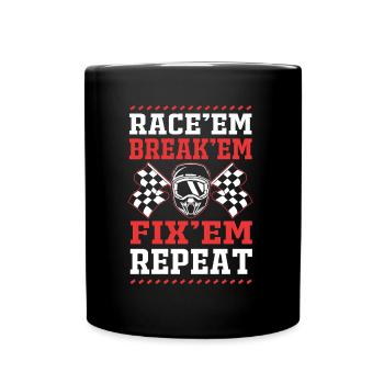 Drag Race - Tasse einfarbig - Schwarz - Vorne
