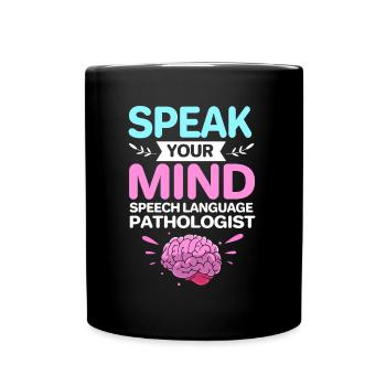Speech Therapist Speech Therapy Speech Therapist - Full Colour Mug - black - Front