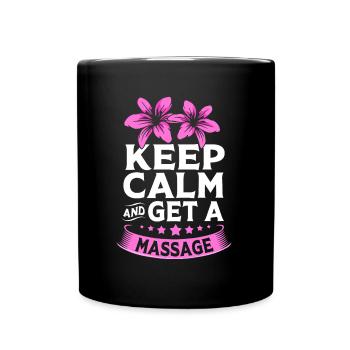 Massage - Tasse einfarbig - Schwarz - Vorne