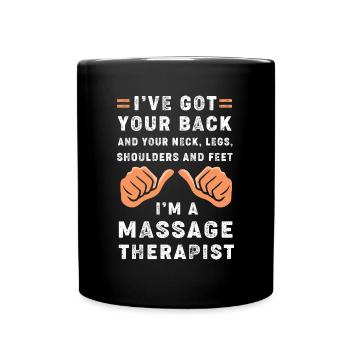 Heilpraktiker Masseur Masseurin Massage - Tasse einfarbig - Schwarz - Vorne