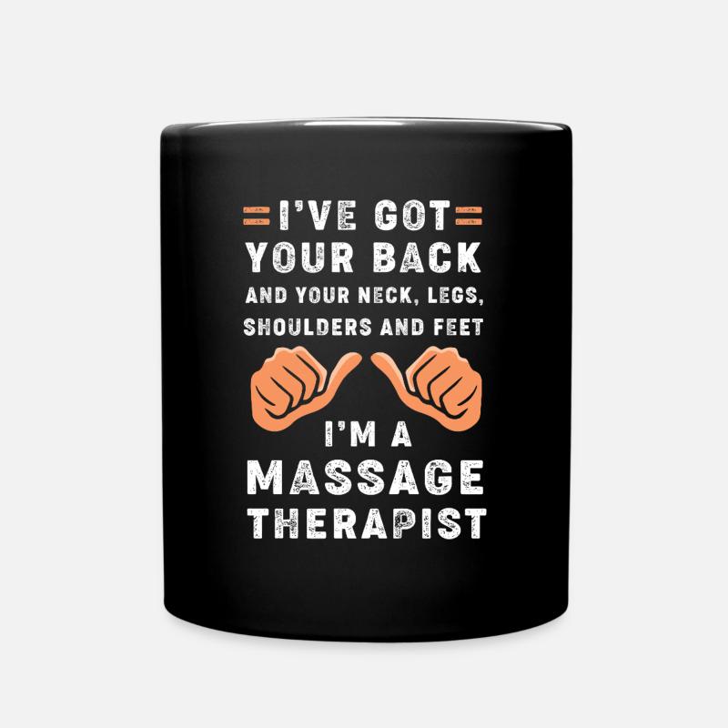 Heilpraktiker Masseur Masseurin Massage - Tasse einfarbig - Schwarz
