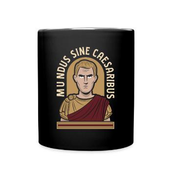 Mundus Sine Caesaribus Quote Latin - Full Colour Mug - black - Front