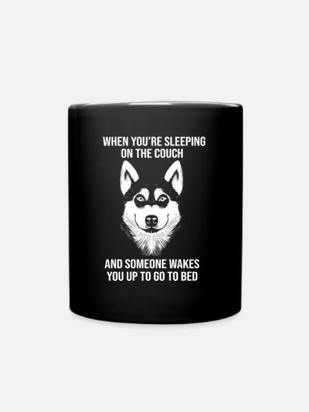 Husky - Tasse einfarbig - Schwarz