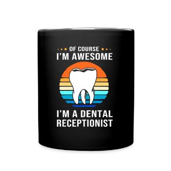Réceptionniste Dentiste Dentiste dentaire - Mug uni - noir - Devant