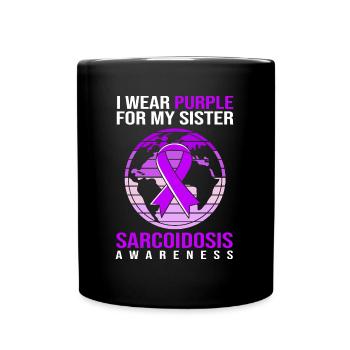 Sarkoidose Schwester - Tasse einfarbig - Schwarz - Vorne