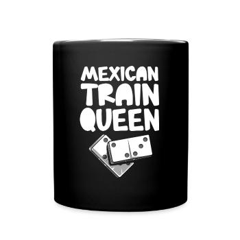 Mexican Train Domino - Tasse einfarbig - Schwarz - Vorne