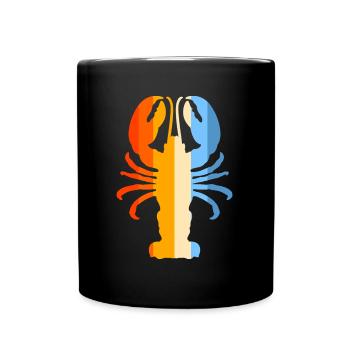 Languste Meeresfrüchte Maine Lobster Hummer - Tasse einfarbig - Schwarz - Vorne