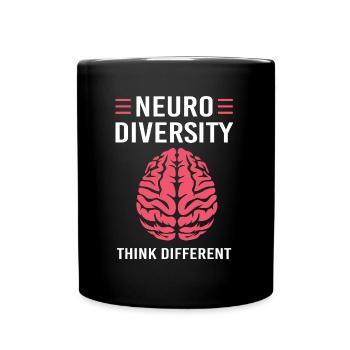 Autismus Autist ADHS Asperger Neurodiversity - Tasse einfarbig - Schwarz - Vorne