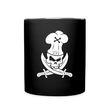 BLACK SKULL BBQ - Mug uni - noir - Devant