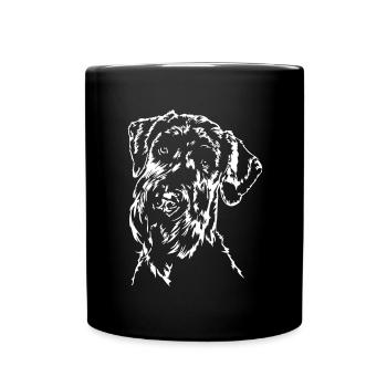 RIESENSCHNAUZER Portrait Wilsigns - Tasse einfarbig - Schwarz - Vorne