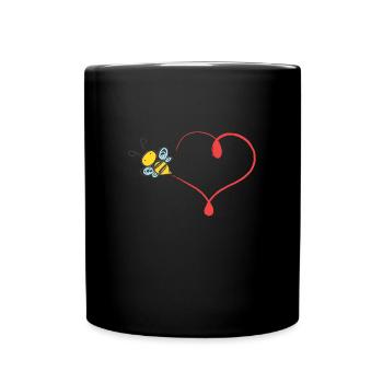 Coeur de bourdon - Mug uni - noir - Devant