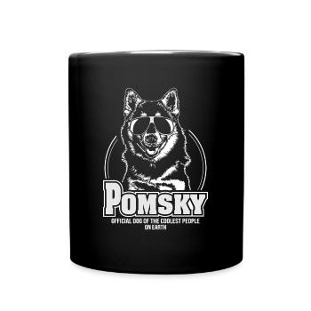 POMSKY coolest people Chiens Sort Wilsigns - Mug uni - noir - Devant