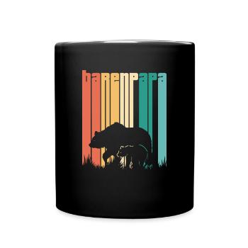 Bear Papa Father's Day Gift Bear Papa Child Baby - Full Colour Mug - black - Front