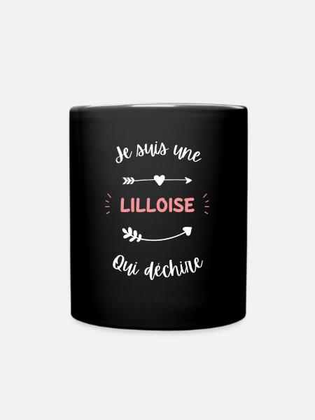 Je suis une Lilloise qui déchire - Mug uni - noir