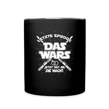JGA Junggesellenabschied Das wars Bräutigam Mann - Tasse einfarbig - Schwarz - Vorne