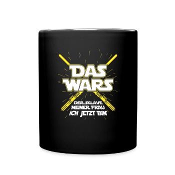 JGA Junggesellenabschied Das wars Bräutigam Mann - Tasse einfarbig - Schwarz - Vorne