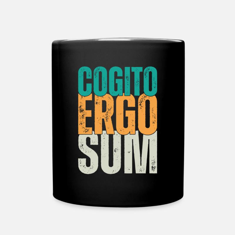 Cogito ergo sum - lateinisches Zitat - Tasse einfarbig - Schwarz