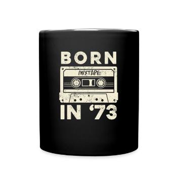 1973 Vintage Birthday Gift Idea Mixtape - Mug uni - noir - Devant