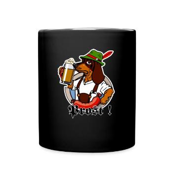 Beer Festival Dachshund October - Full Colour Mug - black - Front