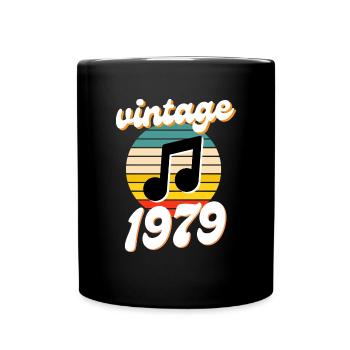 né 1979 millésime 79 idée cadeau anniversaire - Mug uni - noir - Devant