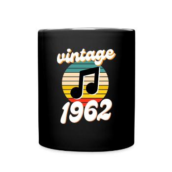 né 1962 millésime 62 idée cadeau anniversaire - Mug uni - noir - Devant