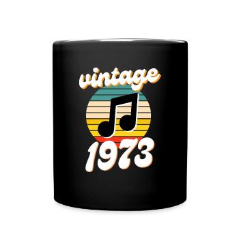 né 1973 millésime 73 idée cadeau anniversaire - Mug uni - noir - Devant