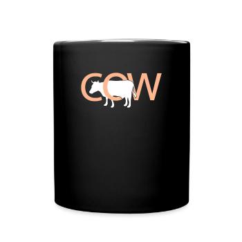 Cow Cow Letters Animal - Full Colour Mug - black - Front