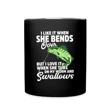 Fisherman Funny Fishing Fly Fishing Fish - Full Colour Mug - black - Front