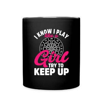 Drôle de fléchettes idée cadeau pour les joueurs de fléchettes fléchettes - Mug uni - noir - Devant