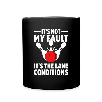 Bowling Bowler Gutter Strike Replacement Needles - Full Colour Mug - black - Front