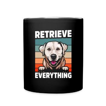 Labrador Geschenkidee für Labrador Retriever Hund - Tasse einfarbig - Schwarz - Vorne
