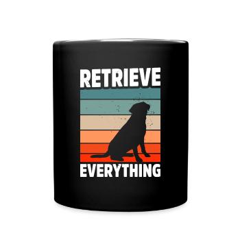 Labrador Geschenkidee für Labrador Retriever Hund - Tasse einfarbig - Schwarz - Vorne