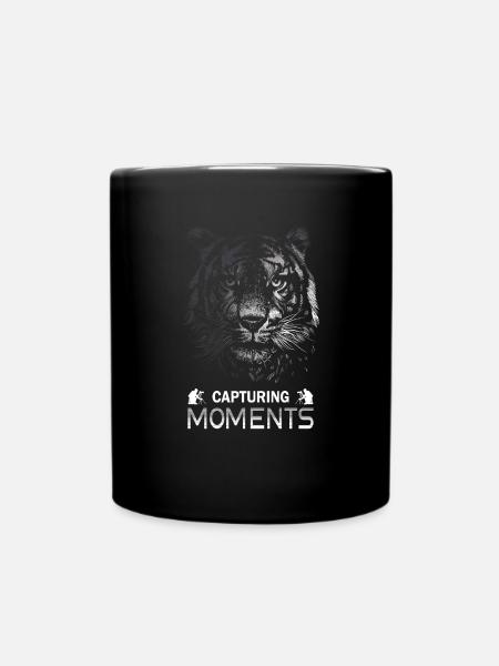 Wildlife Photography Tiger Capturing Moments - Full Colour Mug - black
