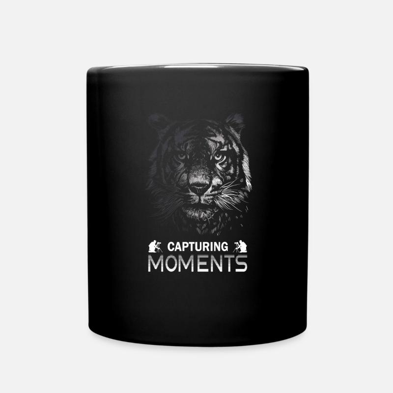 Wildlife Photography Tiger Capturing Moments - Full Colour Mug - black