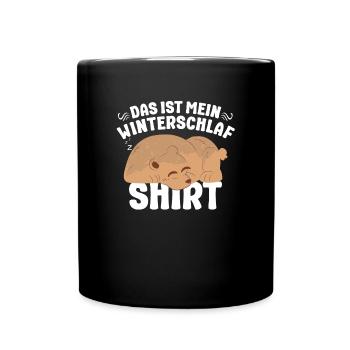 Bear hibernates Sleep, rattle, be lazy - Full Colour Mug - black - Front