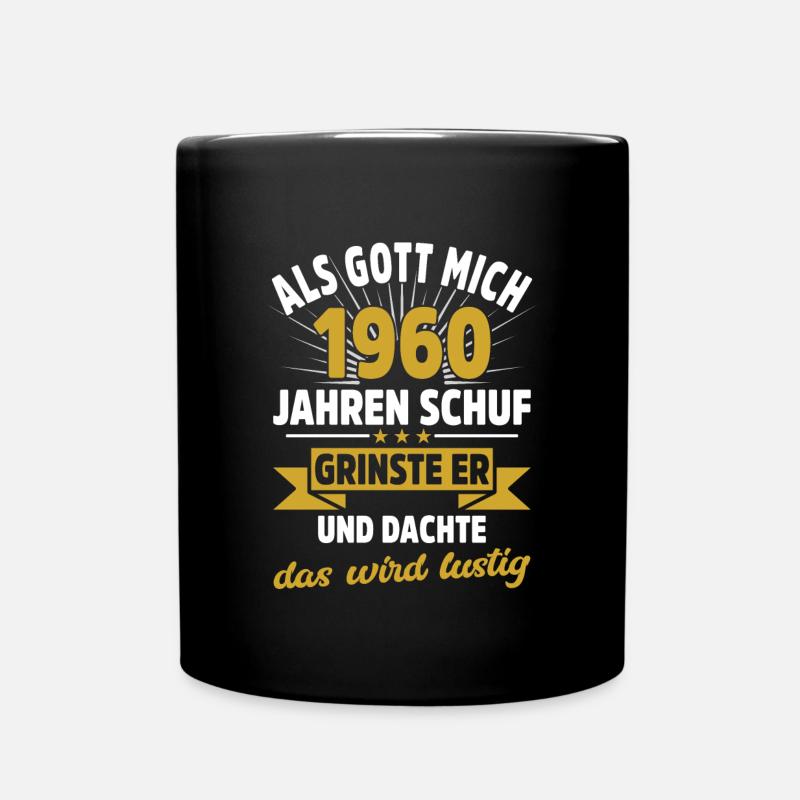 63 Geburtstag Geschenk Mann Frau 1960 Jahrgang - Tasse einfarbig - Schwarz