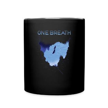 Freediving One Breath Diving Apnea Diver Ocean - Full Colour Mug - black - Front