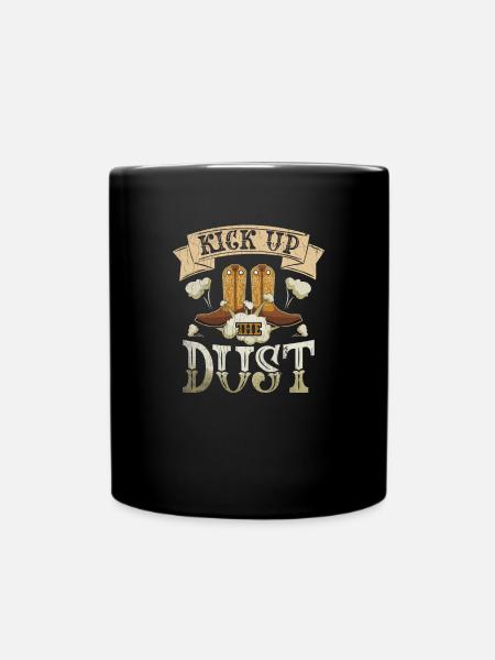 Kick Up Dust - Cowboy Boots de musique country - Mug uni - noir