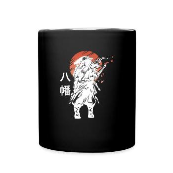 Le dieu japonais Hachiman - Mug uni - noir - Devant